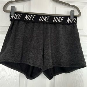 Nike dri-fit shorts black with gray